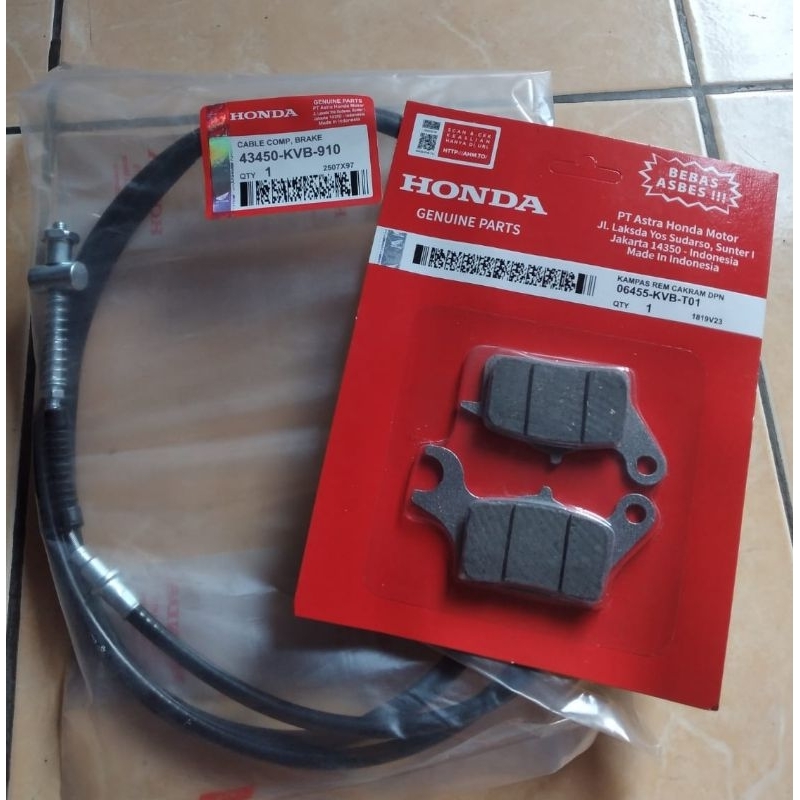 PAKET KABEL REM BELAKANG + CAKRAM DEPAN VARIO 125 VARIO FI SCOOPY FI BEAT FI