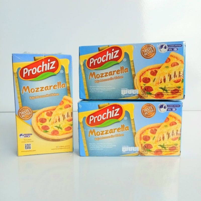 

Keju Prochiz Cheddar Mozzarella 160gr ( Pcs ) [ Original ]