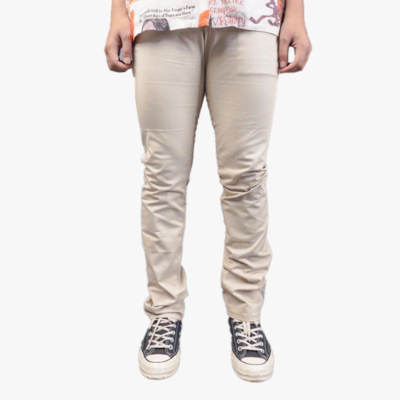 SVGE DENIM - Prisma Light Cream Chinos Pants Accent Selvedge