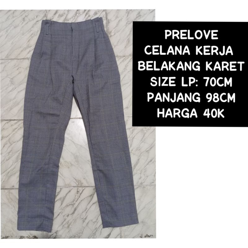 Celana Tartan Cewe/ Celana Panjang Kerja/ Celana Panjang Cewe (PRELOVE)
