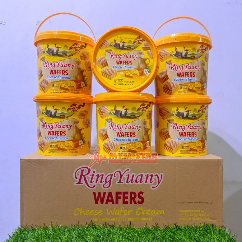 

(1 DUS) Ring Yuany Wafers Cheese Flavour Toples Timba 300g isi 6