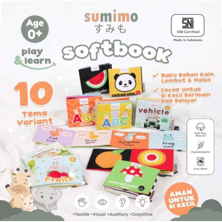 Sumimo Softbook Newborn | buku edukasi bayi | mainan edukasi bayi