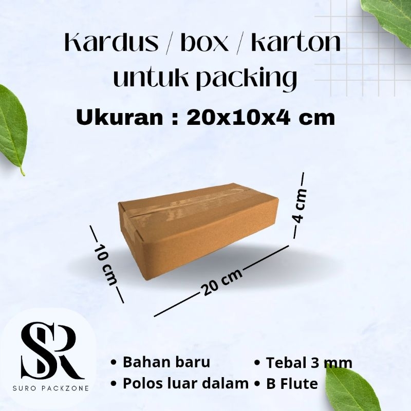 

Kardus Packing Ukuran 20x10x4 cm / Box Packing / Karton Packing Polos Baru dan Tebal