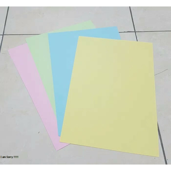 

Kertas Hvs Warna / putih polos per 50 lembar 75 Gsm