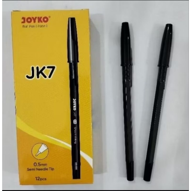 

PEN JK-7 JOYKO HITAM (tertera harga 12 pcs )