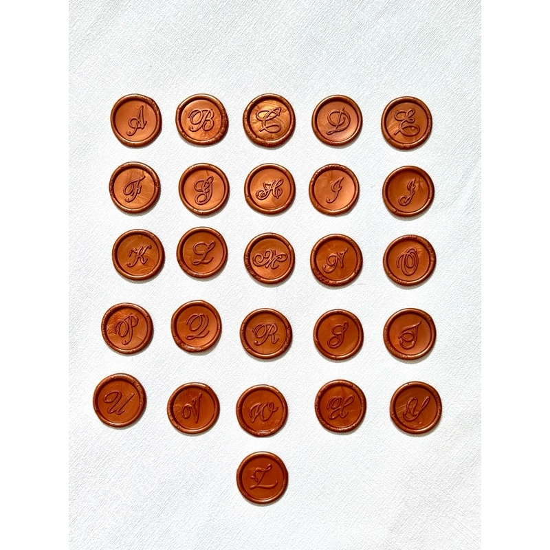 

alphabet Calligraphy- 1 Pieces Wax seal coinbulat sticker instan segel vintage undangan / DIY Hampers / Wax Octagon GUN
