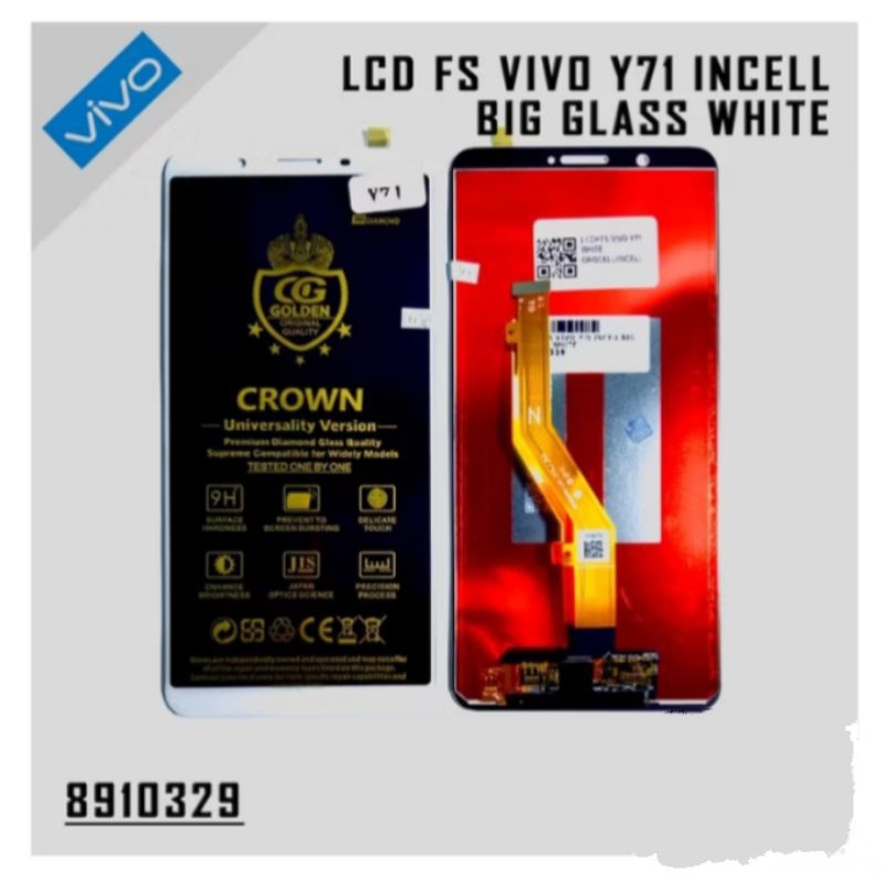 LCD FULLSET VIVO Y71 INCELL BIG GLASS BLACK