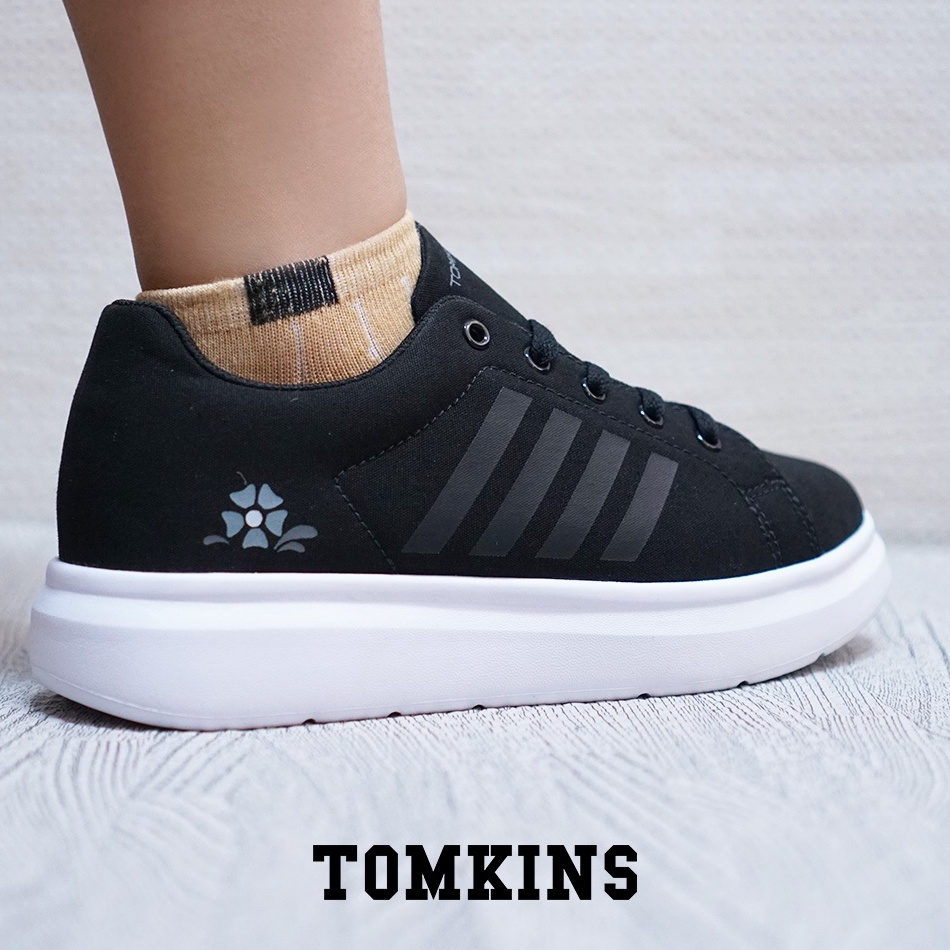 Terbaik TOMKINS Wanda  Black White Sneakers Wanita