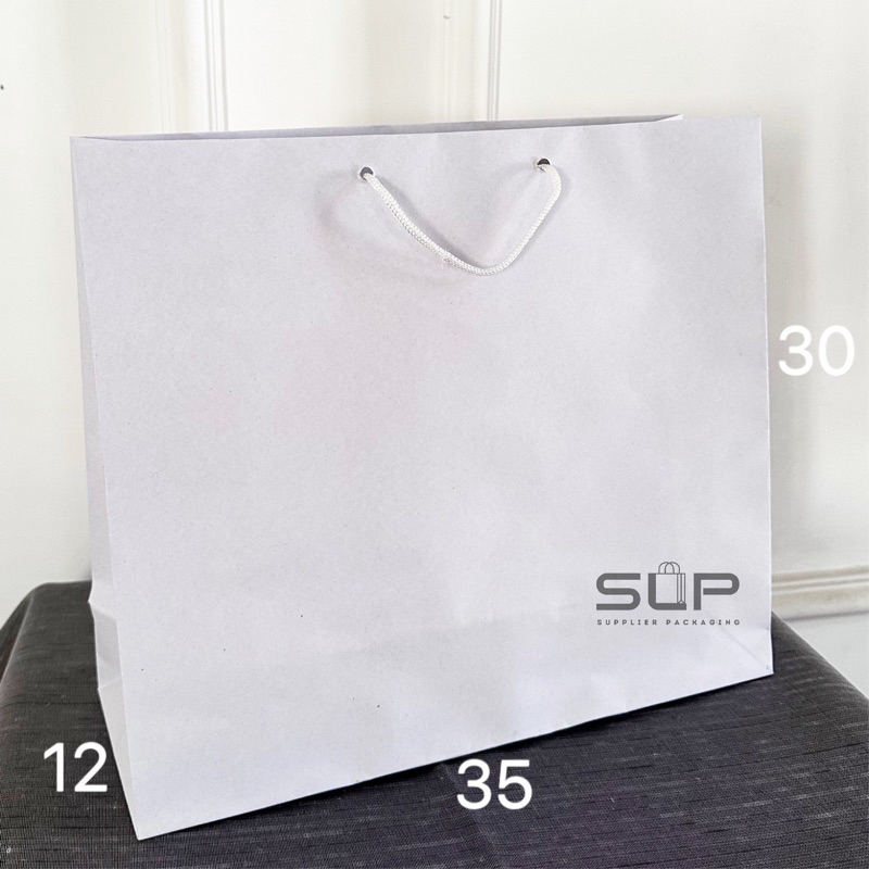 

SHOPPING BAG / PAPER BAG PUTIH BESAR JUMBO XL MURAH & BERKUALITAS