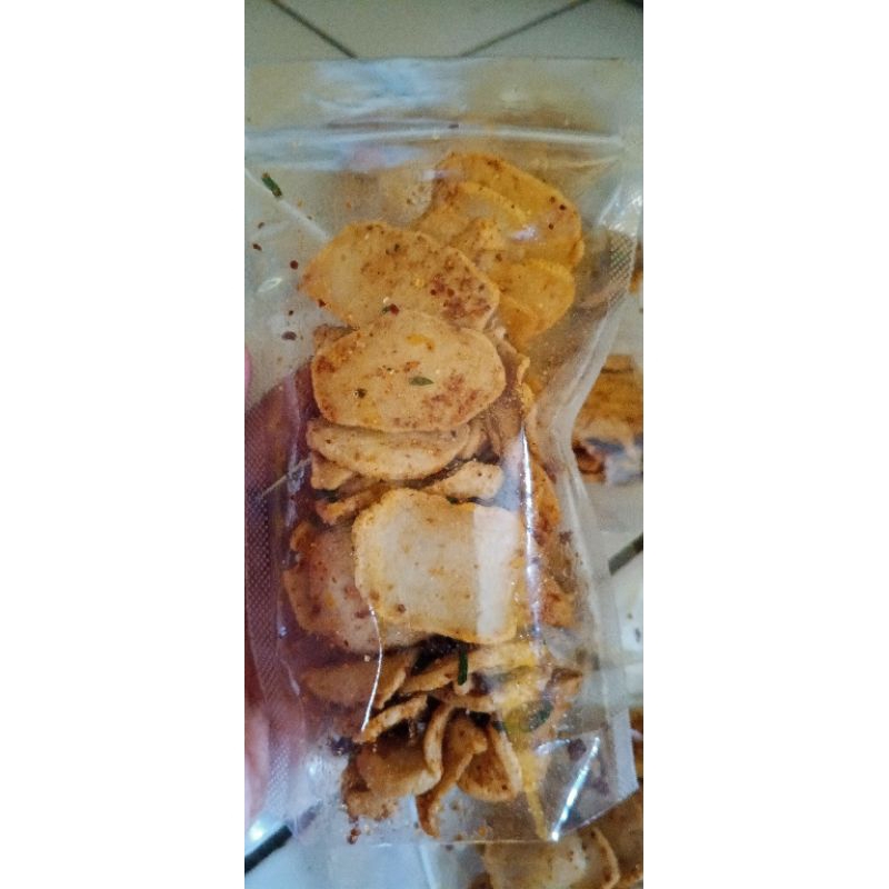 

Basreng Pedas daun jeruk renyah