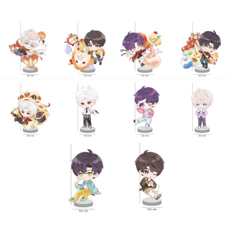 LOVE AND DEEPSPACE ACRYLIC STANDEE CHIBI / STANDEE FIGURE AKRILIK LOVE AND DEEPSPACE GAME CHIBI