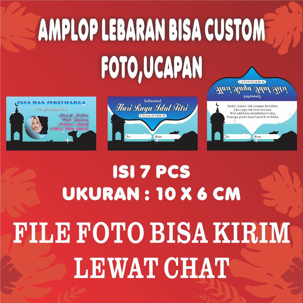 

JUAL AMPLOP LEBARAN BISA CUSTOM FOTO DAN UCAPAN