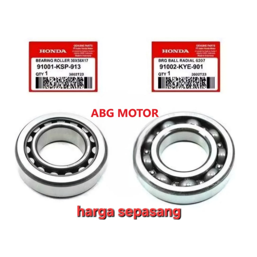 BEARING LAHAR KRUK KUR AS CRF 150 VERZA MEGAPRO MONOSHOCK MONO ORIGINAL HARGA SEPASANG