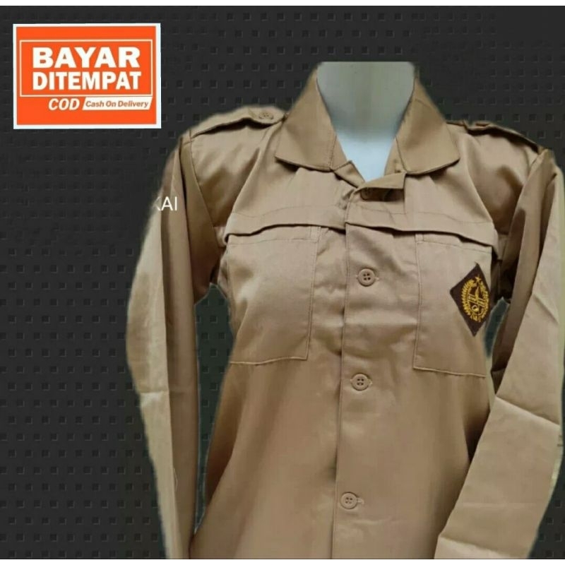 Baju Pramuka palang, Baju Pramuka palang tebel, baju Pramuka palang licin, Baju Pramuka kantong atas