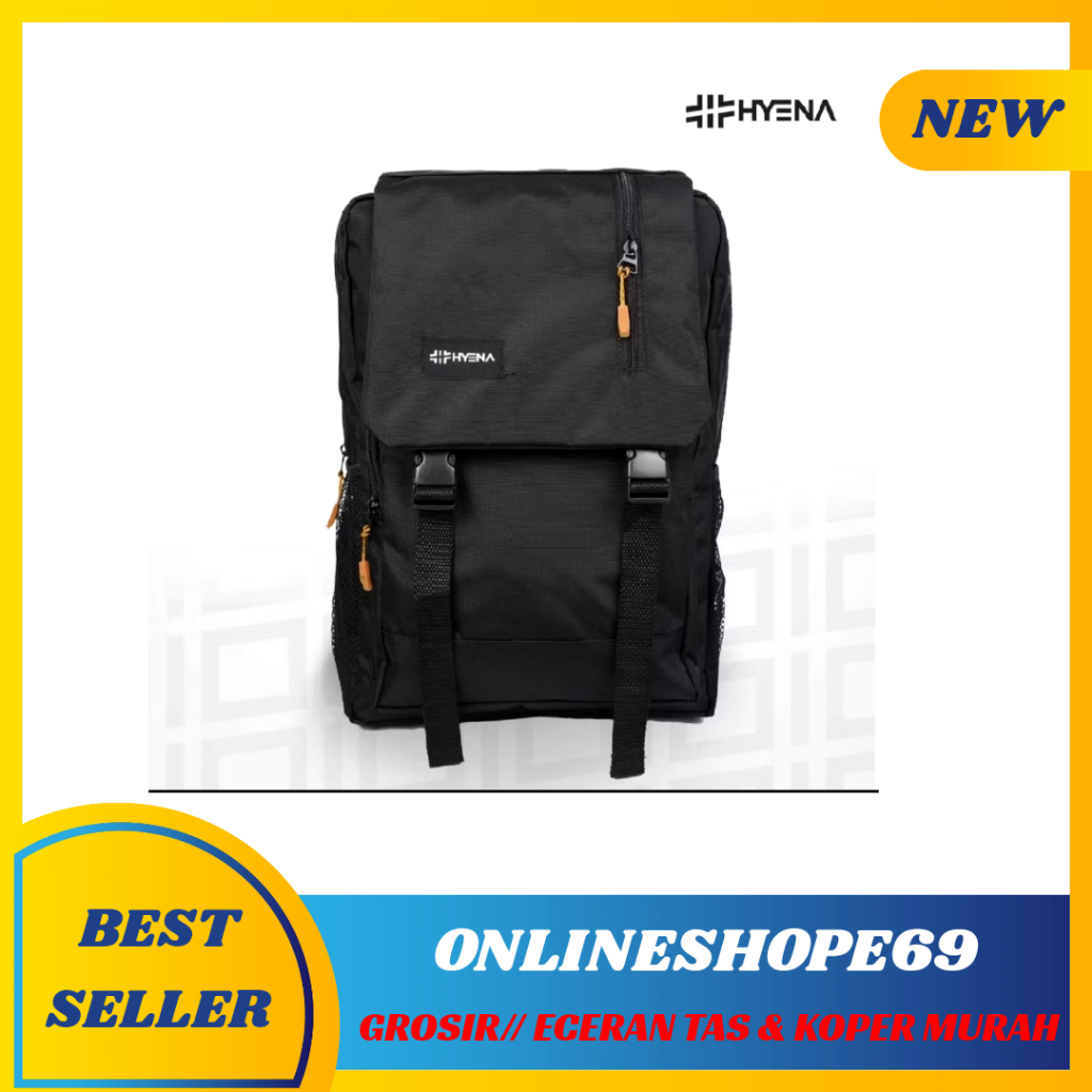 Hyena Tas Ransel Hitam Hyena ransel tas distro ransel distro hyena model baru tas hyena ransel hitam