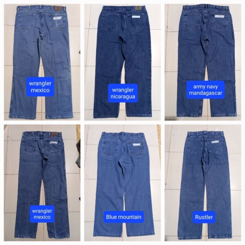 Celana jeans pria PL Tebal Raw denim