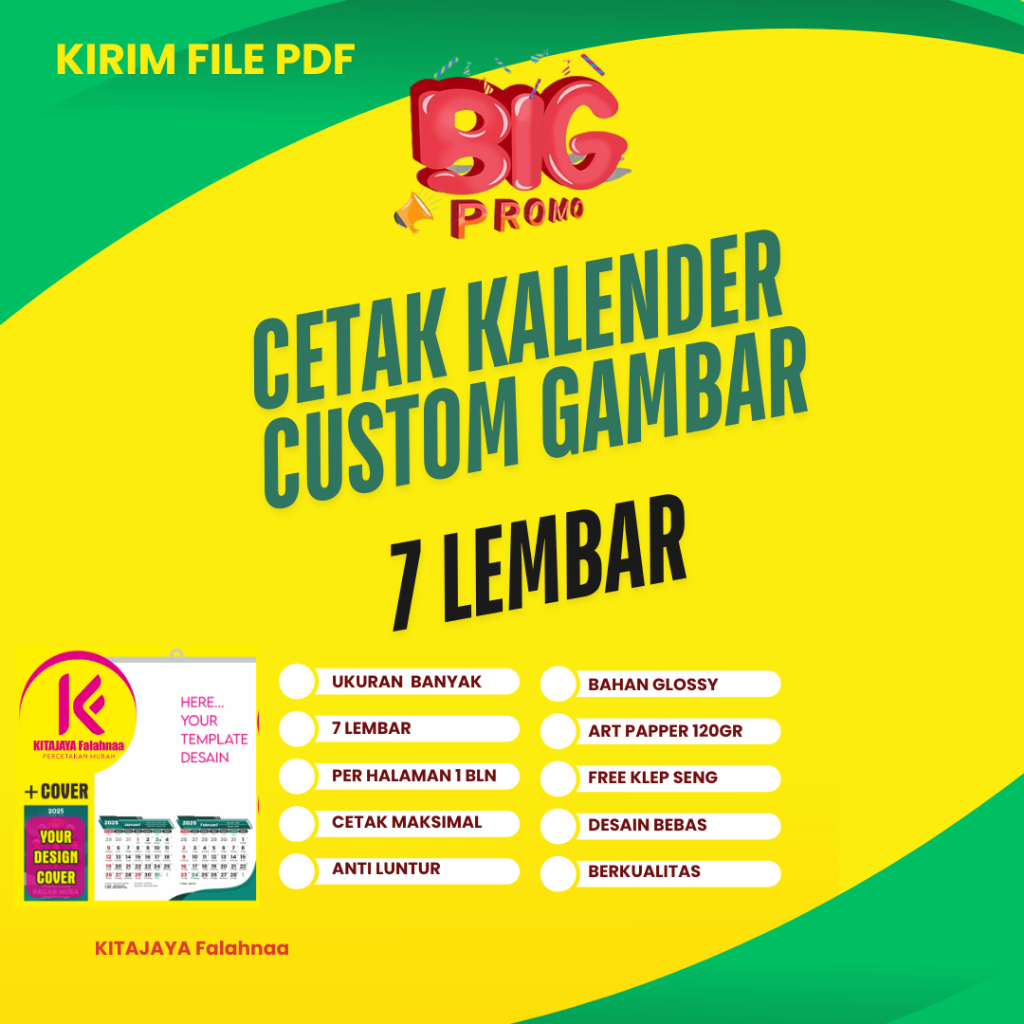 

KALENDER 2026 CUSTOM 7 LEMBAR