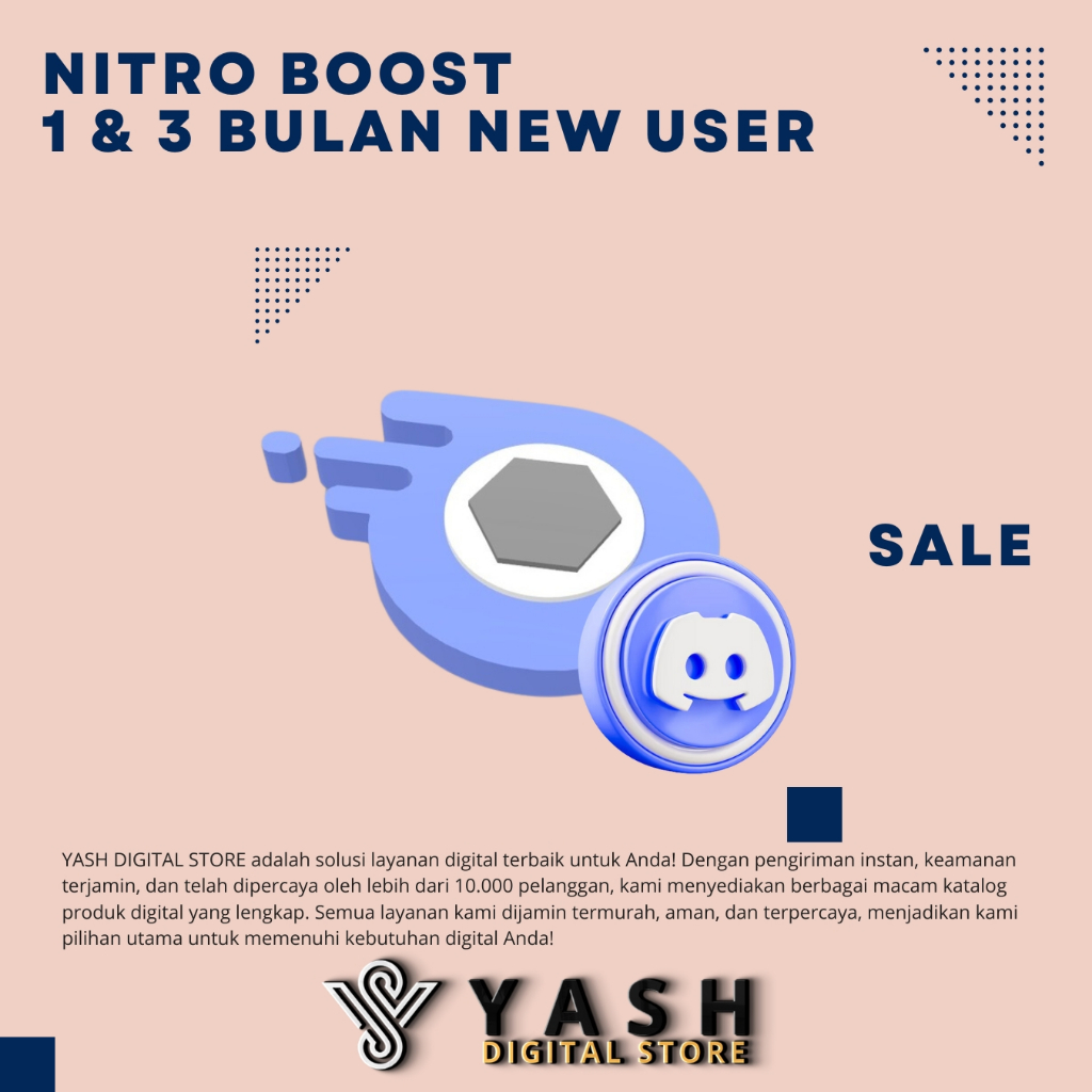 𝐏𝐑𝐎𝐌𝐎 DISCORD NITRO BOOST 1 / 3 BULAN FITUR PREMIUM FULL GARANSI VIA LOGIN KHUSUS NEW USER / BELOM P