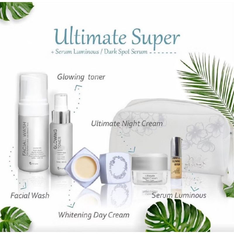 Paket MS Glow Ultimate Super - Paket Penghilang Flek Wajah - Cantikskincare - Skin Care O...