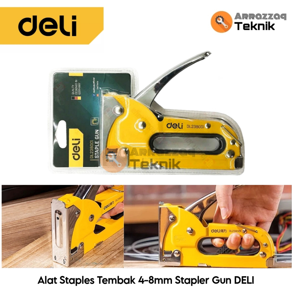 

Alat Staples Tembak 4-8mm Stapler Gun Manual DELI Gun Tacker Jok Motor