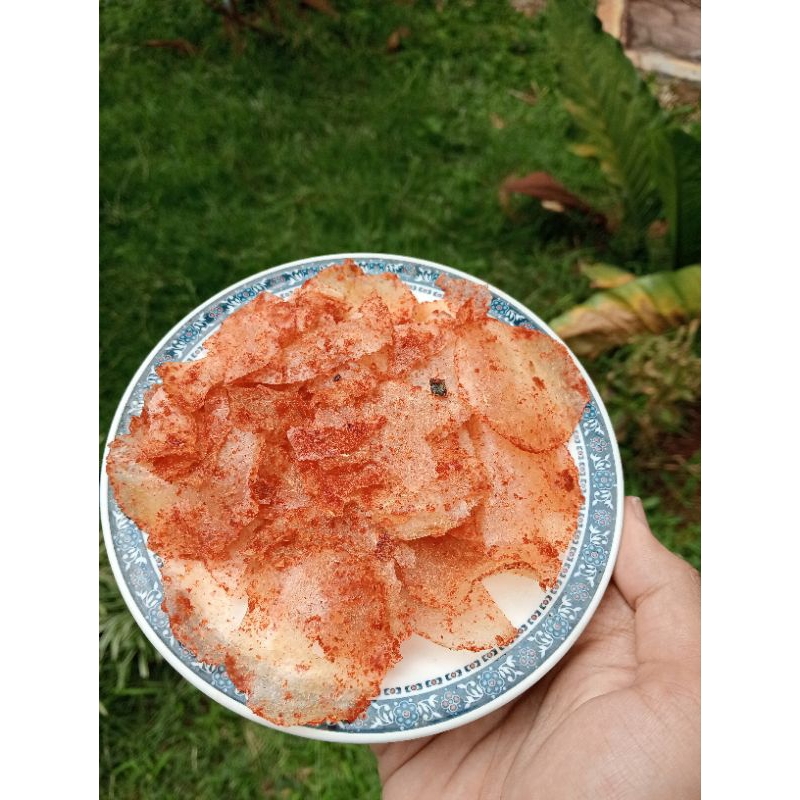 

keripik kaca pedas gurih dan renyah