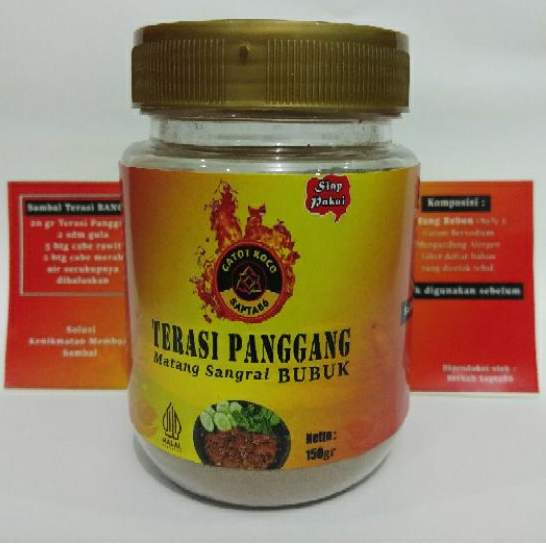 

Terasi Bubuk Panggang Super | Terasi Matang | Belacan Bangka | Trasi Harum Wangi 150gr