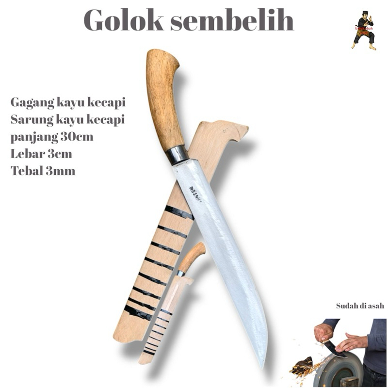 pisau sembelih ayam kambing 30cm baja super tajam