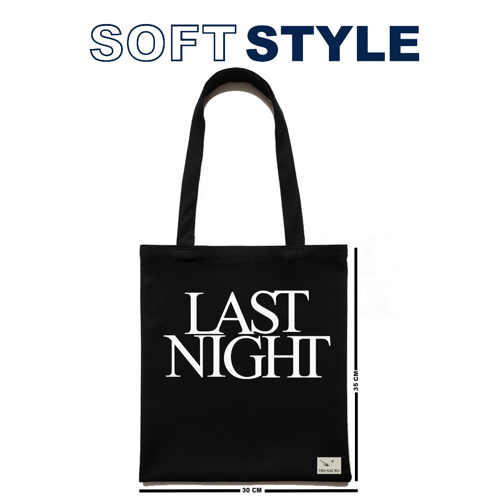 Tas Totebag Kpop Treasure Last Night Pakai Resleting