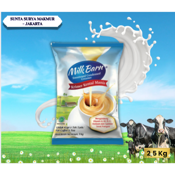 

Susu kental Manis Milk Barn 2,5 Kg Pouch Original