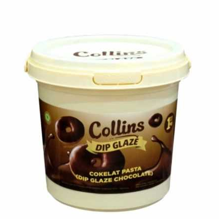 

collins glaze dark coklat 1kg