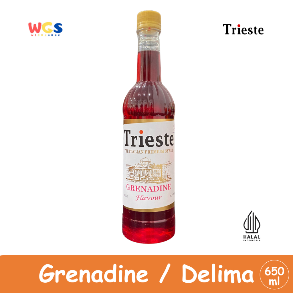 

Trieste Grenadine - Pomegranate Flavour Syrup Premium 650 ml - Rasa Delima - Minuman Mocktail