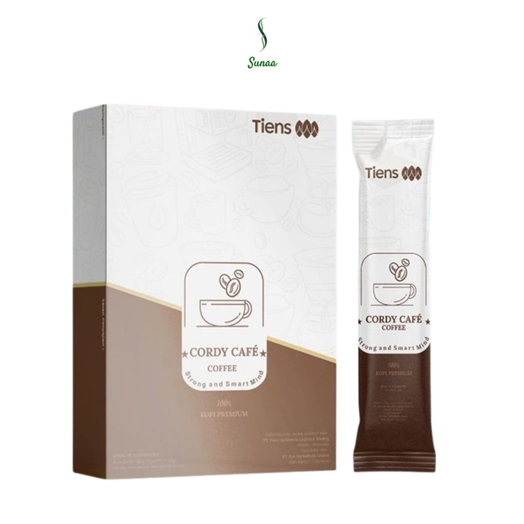 

Tiens Cordy Cafe Coffe - Kopi Stamina Premium - 1 Box (10 Sachet)