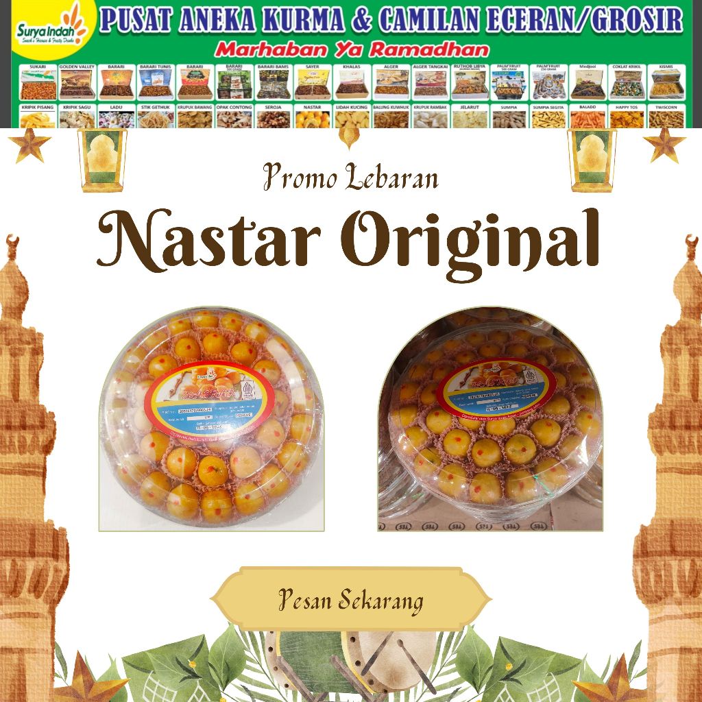 

Nastar Original Toples Bulat Jajan Khas Hari Raya Surya Indah Jombang