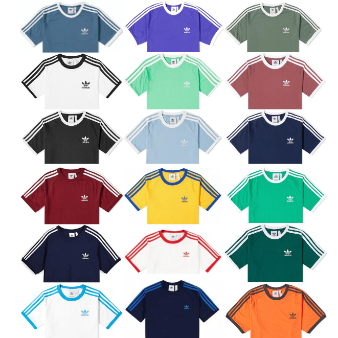 KAOS ADIDAS 3STRIPE CASUAL SPORTY UNISEX PRIA WANITA