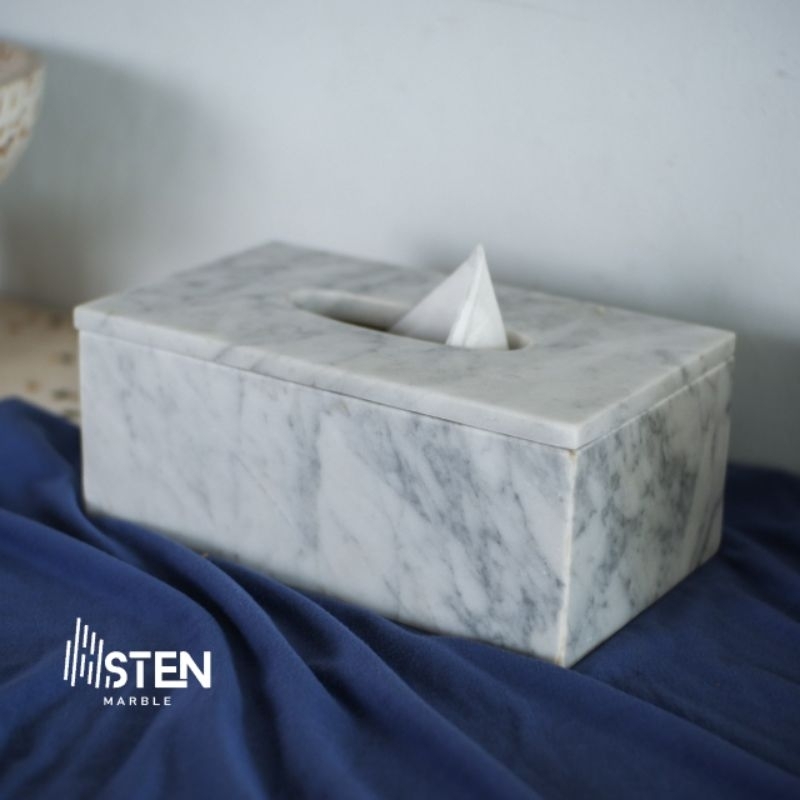 TEMPAT TISU TISSUE MARMER/ KOTAK TISU MARMER / MARBLE TISSUE BOX (MARBLE HANDCRAFT)