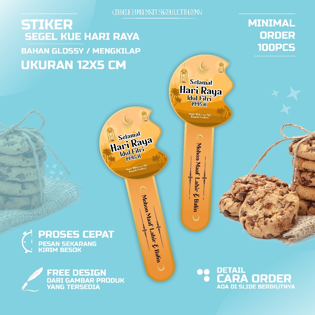 

Stiker Toples Kue Kering Hari Raya Idul Fitri Pola Cookies Bahan Glossy