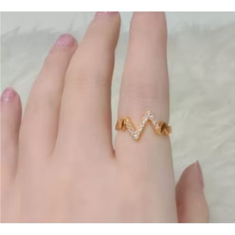 cincin petir titanium bermotif petir terbaru anti karat