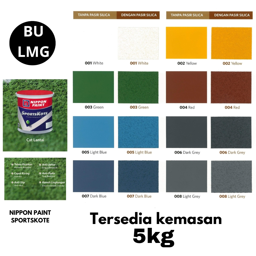 Cat Nippon Paint 5kg || Cat Lapangan Olahraga || Cat Lapangan Outdoor 5kg || Cat Lapangan Badminton 
