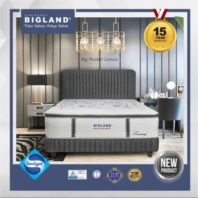 BIGLAND SPRINGBED BIG POCKET LUXURY (MATRAS ONLY) 160X200/180X200