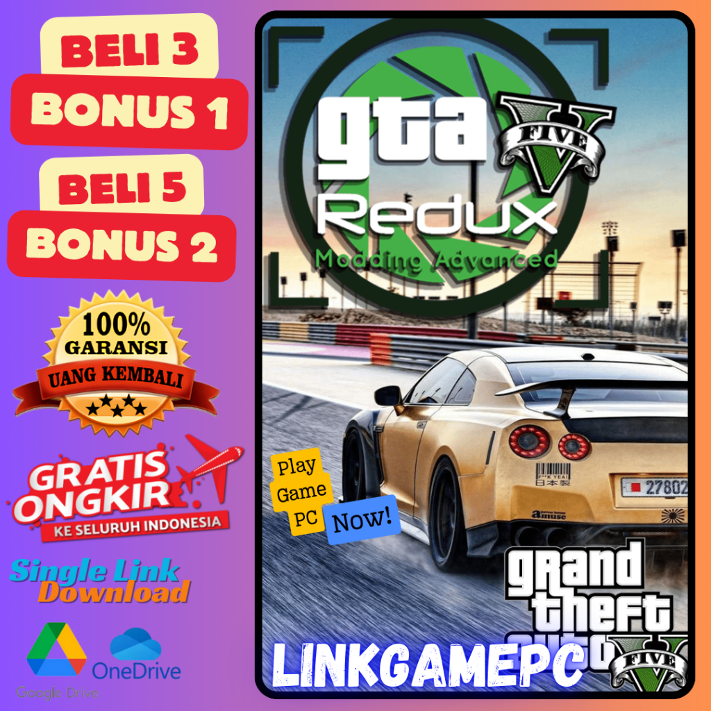 GTA V Redux 575 CARS PACK 2023 Game PC dan Laptop - Single Link Download