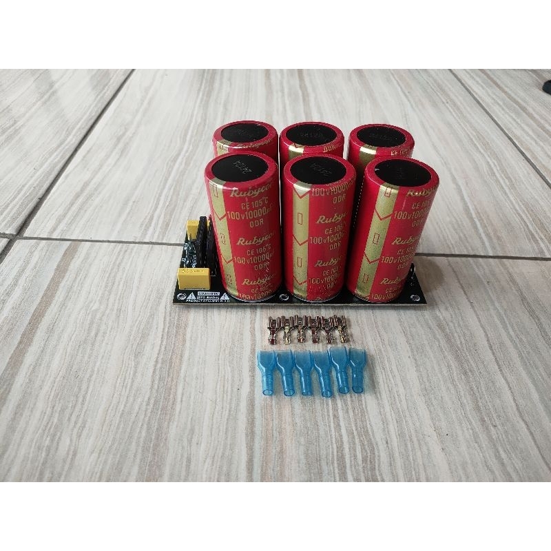 Kit PSU Power Supply Power Bank 6 Elko 10000UF 100V Rubycon  Plus Soket Skun
