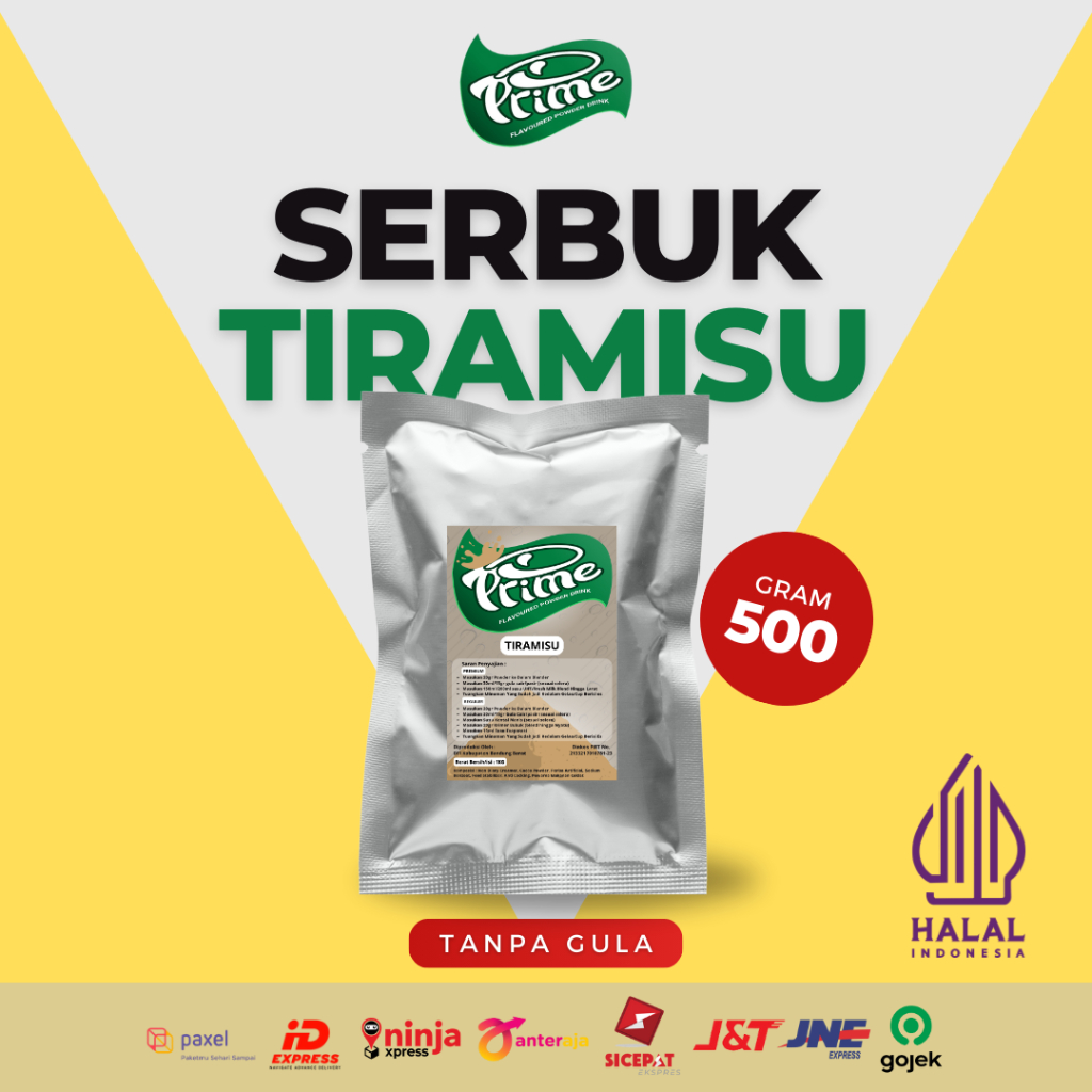 

Prime Bubuk Minuman Rasa Tiramisu 500gr