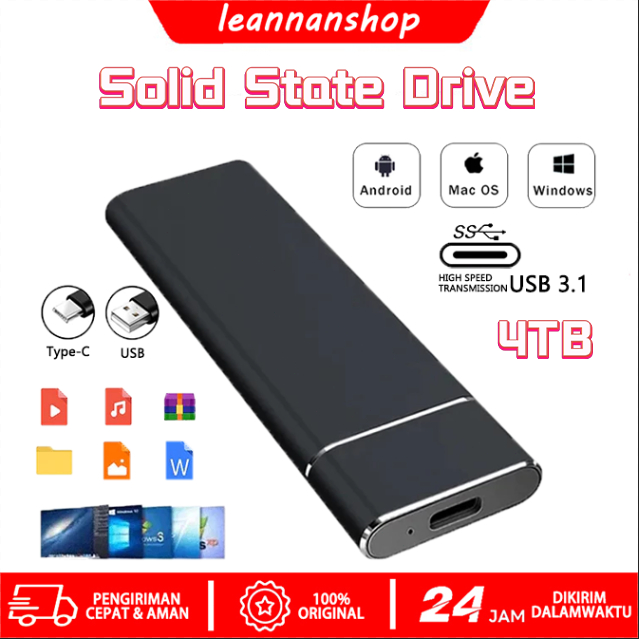 SSD Portable  4TB USB 3.1 Type C SSD External