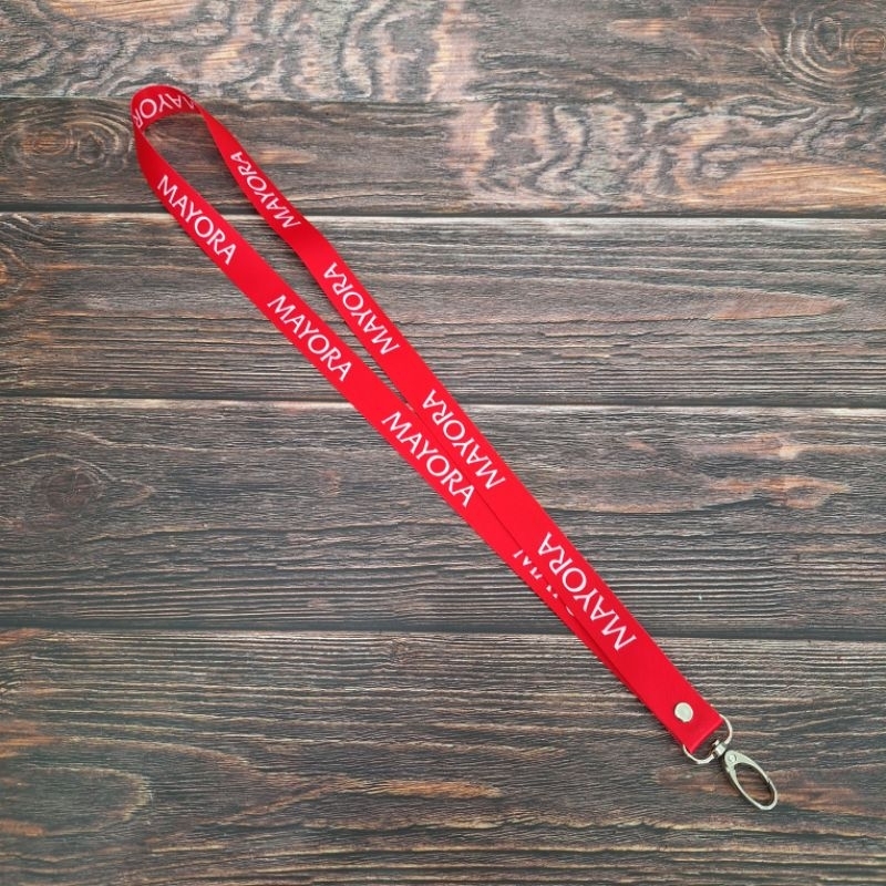 

TALI ID CARD LANYARD MAYORA (kait langsung OVAL) + HOLDER | STOK READY BISA SATUAN