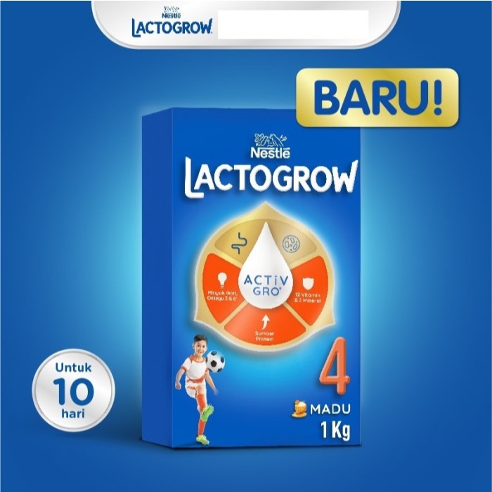 

NESTLE LACTOGROW 4 ACTIV GRO RASA MADU 1Kg