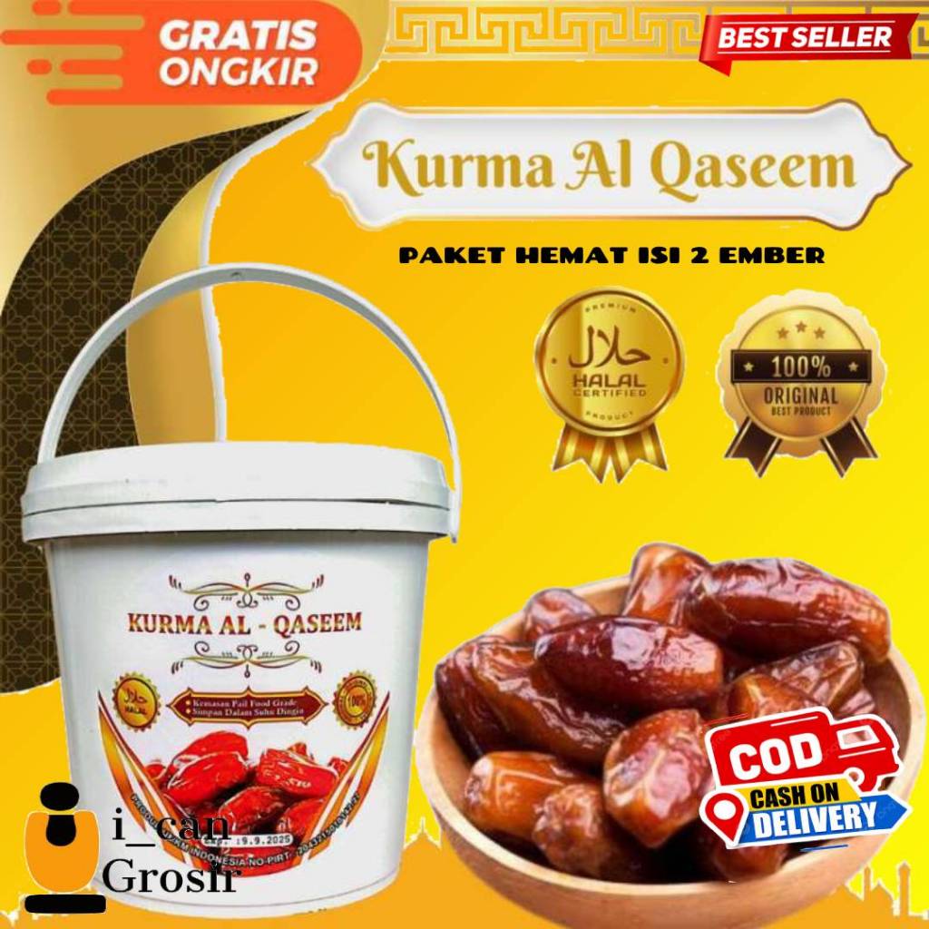 

Promo 2pcs paket Kurma AlQassim Ember 500gr Kualitas Premium
