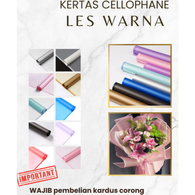 

[Yobee] Kertas Cellophane Buket Bunga Les Warna