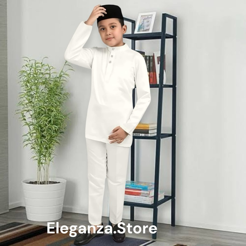 Setelan Baju Kurung Melayu Teluk Belanga Anak Laki Laki Setelan Pakaian Koko Muslim Cowok Cekak Musa