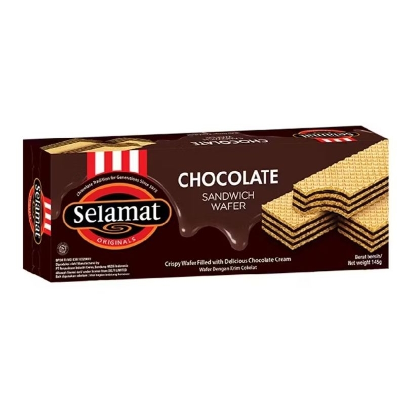 

SELAMAT SANWICH WAFER CHOCOLATE BELI 1 GRATIS 1 145G