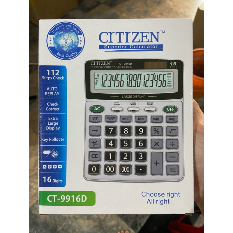 

KALKULATOR CITIZEN CT-9916D/ 16 DIGIT